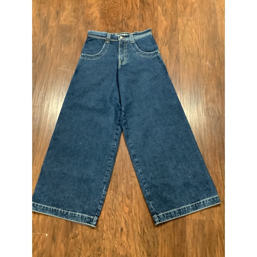 Jnco Baggy Jeans Mens 28x32Twin Cannon Wide Leg Skater Grunge Embroidered Y2k